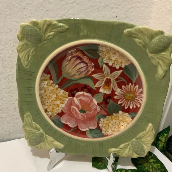 Certified International Pamela Gladding Dinner Plate Hand Painted Floral 11 1/4" - Picture 4 of 10